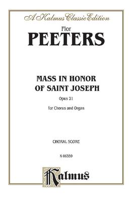 Flor Peeters: Mass in honor of St. Joseph (Op.21): Gemischter Chor mit Begleitung