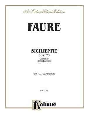 Edgar Fauré: Sicilienne, Op. 78: Flöte Solo