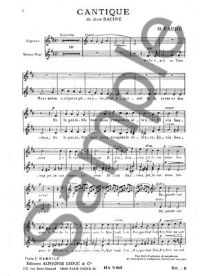 Gabriel Fauré: Cantique De Jean Racine Op.11 in D Major: Gesang Duett