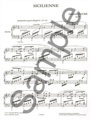 Gabriel Fauré: Sicilienne Op.78: Klavier Solo