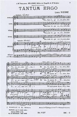 Louis Vierne: Tantum Ergo Op.2: Gemischter Chor mit Klavier/Orgel