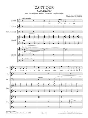 Nadia Boulanger: Boulanger N: Cantique: Gesang mit sonstiger Begleitung