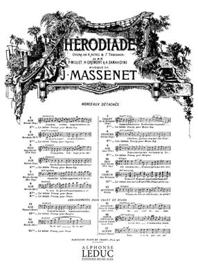 Jules Massenet: Herodiade Air No 2 Bis Air D'Herodiade: Gesang mit Klavier