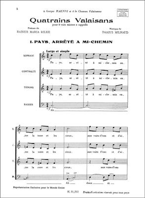 Darius Milhaud: Quatrains Valaisans: Gemischter Chor A cappella