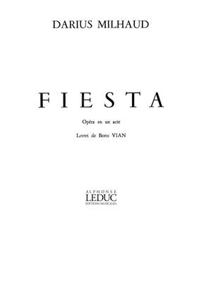 Darius Milhaud: Fiesta Op.370: Gesang mit Klavier