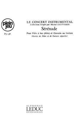 Gaston Saux: Concert Instrumental - Serenade: Blockflöte