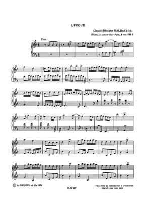 Claude Benigne Balbastre: Pieces de Clavecin d'Orgue et de Forte Piano: Orgel