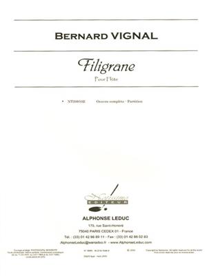 Bernard Vignal: Filigrane: Flöte Solo