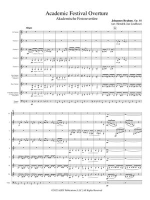 Johannes Brahms: Academic Festival Overture for Clarinet Choir: (Arr. Hendrik Jan Lindhout): Klarinette Ensemble