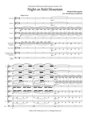 Modest Mussorgsky: Night on Bald Mountain for Clarinet Choir: (Arr. Hendrik Jan Lindhout): Klarinette Ensemble