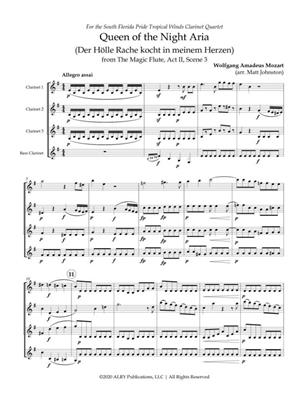 Wolfgang Amadeus Mozart: Queen of the Night Aria: (Arr. Matt Johnston): Klarinette Ensemble