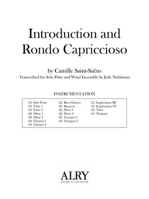 Camille Saint-Saens: Introduction and Rondo Capriccioso: (Arr. Judy Nishimura): Blasorchester mit Solo