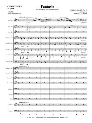 Gabriel Faure: Fantasie for Flute and Wind Ensemble: (Arr. Robert K. Webb): Blasorchester mit Solo
