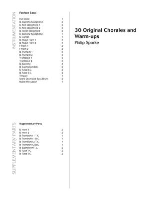 Philip Sparke: 30 Original Chorales and Warm-ups: Fanfarenorchester