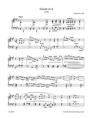 Franz Schubert: Sonata In A Major D 959: Klavier Solo
