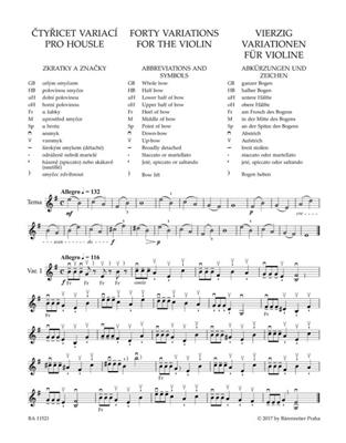 Vierzig Variationen Für Violine Op. 3
