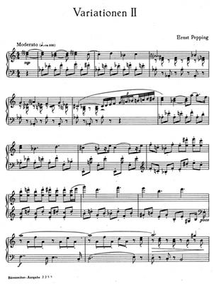 Ernst Pepping: Variationen II: Klavier Solo