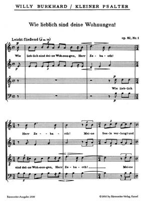 Willy Burkhard: Kleiner Psalter: Gemischter Chor A cappella