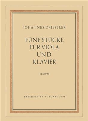Johannes Driessler: Funf Stucke: Viola mit Begleitung