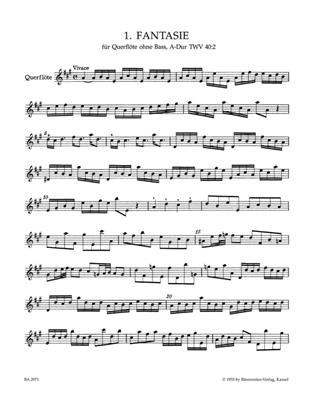 Georg Philipp Telemann: Twelve Fantasias For Flute Without Bass: Flöte Solo