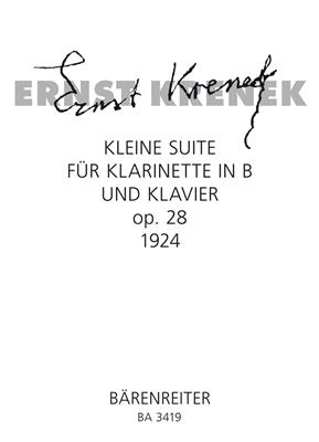 Ernst Krenek: Little Suite for Clarinet and Piano op. 28: Klarinette mit Begleitung
