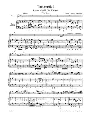 Georg Philipp Telemann: Solo in B minor TWV 41: Flöte mit Begleitung