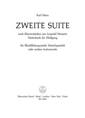 Karl Marx: Zweite Suite nach Tanzen aus L. Mozarts Notenbuch: Blockflöte Ensemble