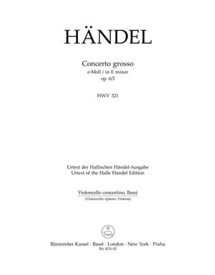 Georg Friedrich Händel: Concerto grosso: Streichorchester mit Solo