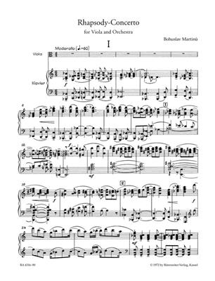 Bohuslav Martinu: Rhapsody-Concerto: Orchester mit Solo