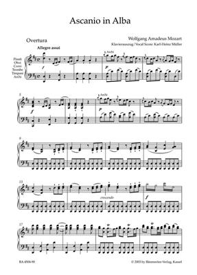 Wolfgang Amadeus Mozart: Ascanio In Alba K.111: Gesang mit Klavier