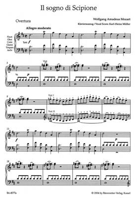 Wolfgang Amadeus Mozart: Il Sogno Di Scipione - Der Traum Des Scipio: Gesang mit Klavier