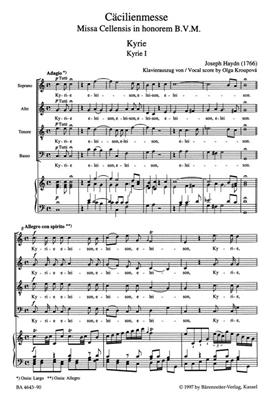 Franz Joseph Haydn: Missa Cellensis: (Arr. Georg Feder): Gesang Solo