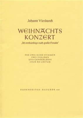 Johann Vierdanck: Ich verkundige euch grosse Freude: Frauenchor mit Ensemble