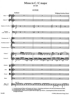 Wolfgang Amadeus Mozart: Missa In C Major K.259: Gesang Solo