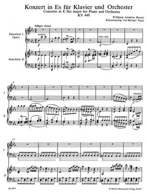 Wolfgang Amadeus Mozart: Piano Concerto No. 14 in E-flat major K. 449: Klavierquintett