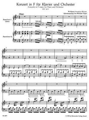 Wolfgang Amadeus Mozart: Piano Concerto No. 11 in F major K. 413: Klavierquintett