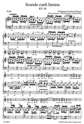 Wolfgang Amadeus Mozart: Scande Coeli Limina KV34: Gemischter Chor mit Klavier/Orgel