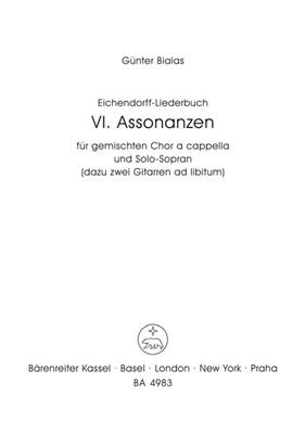 Günter Bialas: Assonanzen: Gemischter Chor A cappella