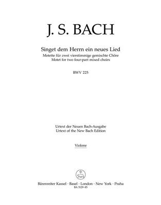 Johann Sebastian Bach: Motet No.1 Singet dem Herrn ein neues Lied: Gemischter Chor mit Begleitung