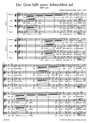 Johann Sebastian Bach: Der Geist hilft unser Schwachheit auf BWV 226: Gesang Solo