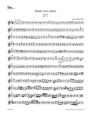 Johann Sebastian Bach: Motet No.5 Komm, Jesu, komm BWV 230: Gemischter Chor mit Begleitung
