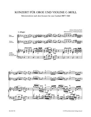 Johann Sebastian Bach: Concerto in C minor BWV1060: (Arr. Jürgen Sommer): Orchester mit Solo