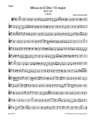 Missa in G (vla): Viola Solo