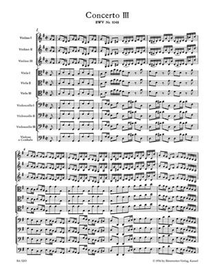 Johann Sebastian Bach: Brandenburg Concerto No.3 In G, BWV 1048: Streichorchester