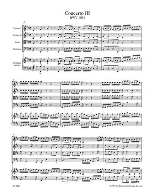 Johann Sebastian Bach: Harpsichord Concerto No.3 in D major: Kammerensemble