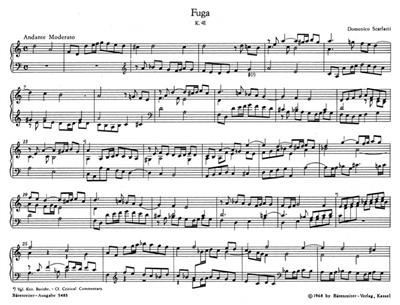 Domenico Scarlatti: Sonaten und Fugen for Organ (manually): Orgel