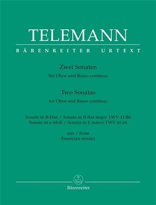 Georg Philipp Telemann: Zwei Sonaten - Two Sonatas for Oboe and BC: Oboe mit Begleitung