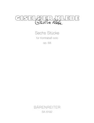 Giselher Klebe: Sechs Stuecke: Kontrabass Solo