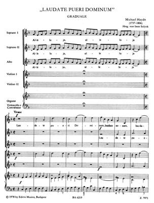 Johann Michael Haydn: Laudate Pueri Dominum (PA): Frauenchor mit Begleitung