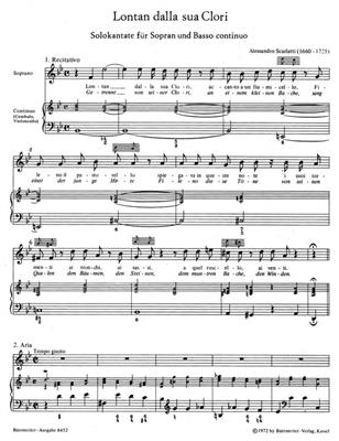 Alessandro Scarlatti: Lontan dalla sua Clori - Getrennt von seiner Clori: Gesang mit sonstiger Begleitung